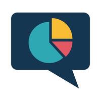 infographic bars chart in bubble flat style icon vector design