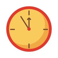 time clock flat style icon vector