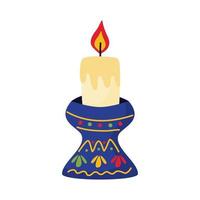 candle fire flame in chandelier mexican flat style icon