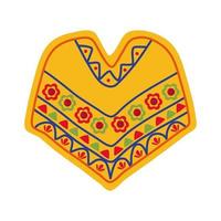 mexican culture poncho flat style vector