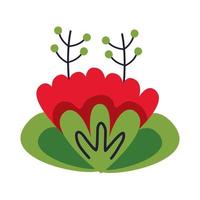 beautiful rose flower garden isolated icon vector