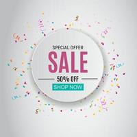 Abstract Design Sale Banner vector