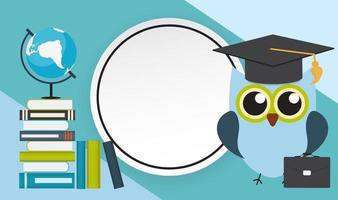 Back to School Education Background with Frame vector