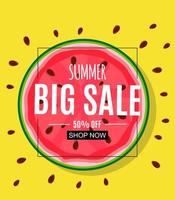 Abstract Summer Sale Background with Watermelon vector