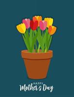 Happy Mother's day greeting card with background vector