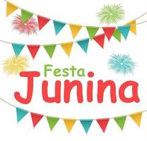 festa junina fondo de vacaciones tradicional brasil festival de junio fiesta vector