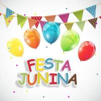 Festa Junina Holiday Background Traditional Brazil June Festival Party vector