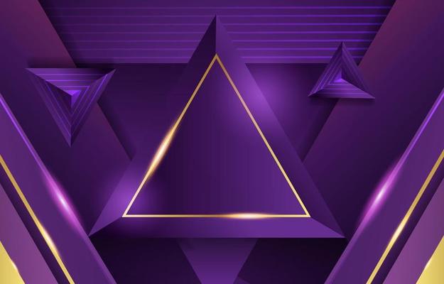 Triangle Lilac Gold Luxury Background