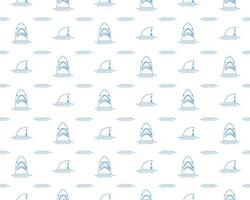 Shark seamless pattern Hand drawn sketched doodle shark vector illustration