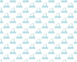 Shark seamless pattern Hand drawn sketched doodle shark vector illustration