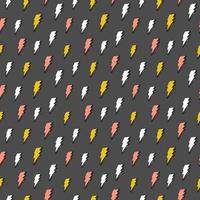 Lightning seamless pattern vector illustration Hand drawn sketched doodle lightning symbols