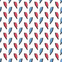 Lightning seamless pattern vector illustration Hand drawn sketched doodle lightning symbols