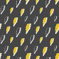 Lightning seamless pattern vector illustration Hand drawn sketched doodle lightning symbols