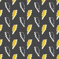 Lightning seamless pattern vector illustration Hand drawn sketched doodle lightning symbols