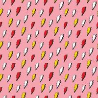 Lightning seamless pattern vector illustration Hand drawn sketched doodle lightning symbols
