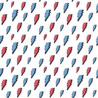 Lightning seamless pattern vector illustration Hand drawn sketched doodle lightning symbols