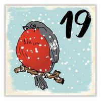 Christmas advent calendar. Hand drawn elements and numbers. Winter holidays calendar card design, Vector illustration