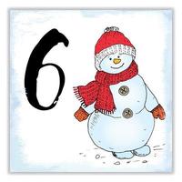 Christmas advent calendar. Hand drawn elements and numbers. Winter holidays calendar card design, Vector illustration