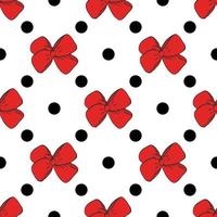 Seamless pattern background with handdrawn bows vector illustration