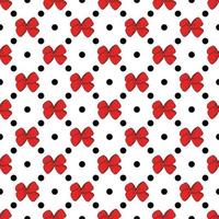 Seamless pattern background with handdrawn bows vector illustration