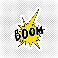 Comic book speech bubble, cartoon sound effect. Hand drawn pop art style sign vector illustration.