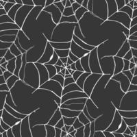 Spider web seamless pattern vector illustration. Hand drawn sketched web background