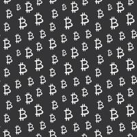 Bitcoin sign icon brush lettering seamless pattern, Grunge calligraphic symbols background, vector illustration