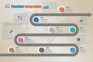 Business roadmap flat timeline infographic, icons designed for abstract background. Template element, modern diagram process, web pages technology digital marketing data presentation chart vector