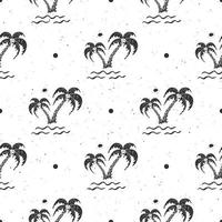 Seamless pattern background with hand drawn palm trees, summer seamless, background, vector illustration