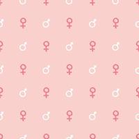 Mars and Venus seamless pattern vector illustration. Hand drawn sketched doodle gender background