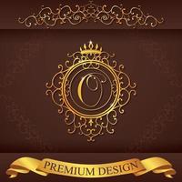 Letter O. Luxury Logo template flourishes calligraphic elegant ornament lines. Business sign, identity for Restaurant, Royalty, Boutique, Hotel, Heraldic, Jewelry, Fashion, vector illustration