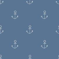 Anchor Hand Drawn Seamless Pattern Vector Illustration.
