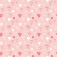 Diamond seamless pattern vector illustration. Hand drawn sketched doodle diamond symbols background