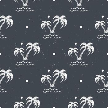 Fondo transparente con palmeras dibujadas a mano, verano transparente, fondo, ilustración vectorial vector