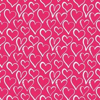Ilustración de vector de patrón transparente de símbolo de corazón. boceto dibujado a mano doodle fondo. fondo del día de san valenciano o del día de la mujer