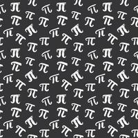 Pi symbol seamless pattern vector illustration. Hand drawn sketched Grunge mathematical signs and formulas, Vector illustration