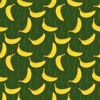 Banana hand drawn sketch Seamless Pattern. Vector Illustration