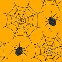 Spider web seamless pattern vector illustration. Hand drawn sketched web background