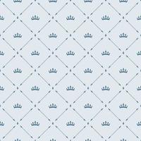 Royal wallpaper seamless pattern with crown and decorative elements. Luxury background vector