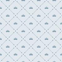 Royal wallpaper seamless pattern with crown and decorative elements. Luxury background vector