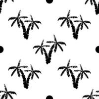 Fondo transparente con palmeras dibujadas a mano, semless de verano, fondo, ilustración vectorial vector