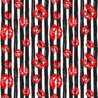 Kiss, Lips Seamless Pattern background. Vector Illustration isolated on white.