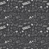 School seamless pattern HandDrawn Doodles, Vector Illustration