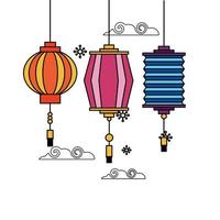 China lantern vector design