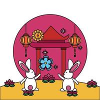 Mid autumn festival vector design