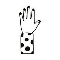 hand human up line style icon vector