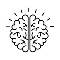 brain human line style icon vector