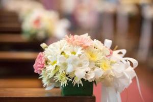 Christian wedding flower and decoration photo