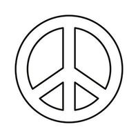 icono de estilo de línea de símbolo de paz vector