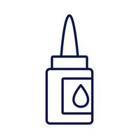 medicine drug dropper line style icon vector